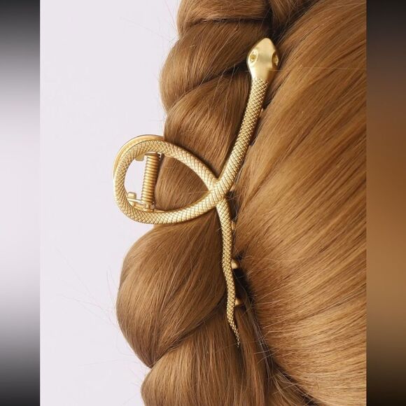 Gold Snake Hair clip K3 - Picture 1 of 4